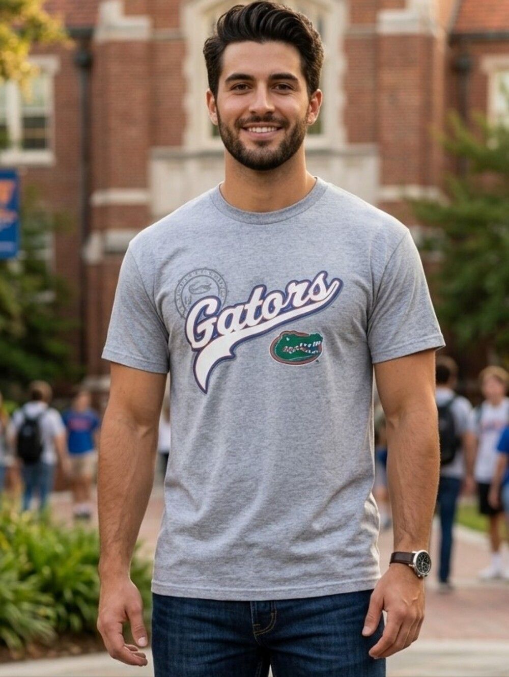 Florida Gators Men's Gray Size Medium Graphic Tee - Picture 2 of 7